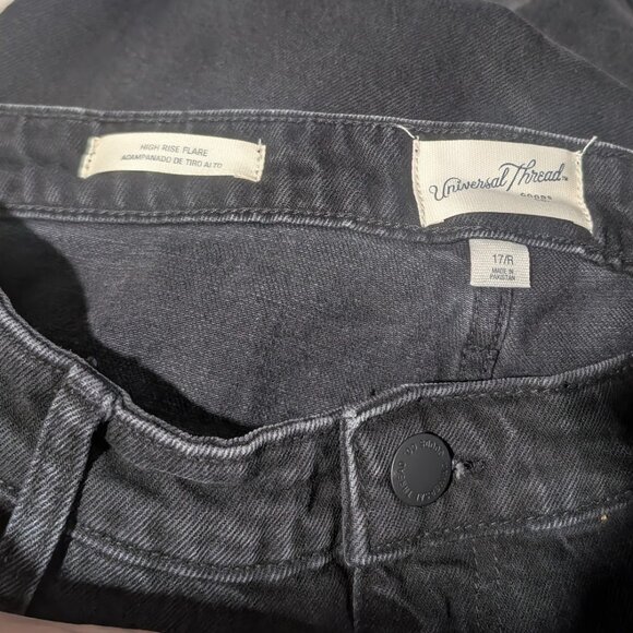 Universal Thread | High-Rise Comfort Stretch Flare Jeans In Black - Picture 6 of 14